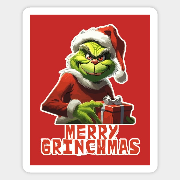 Merry Grinchmas Magnet by clownescape